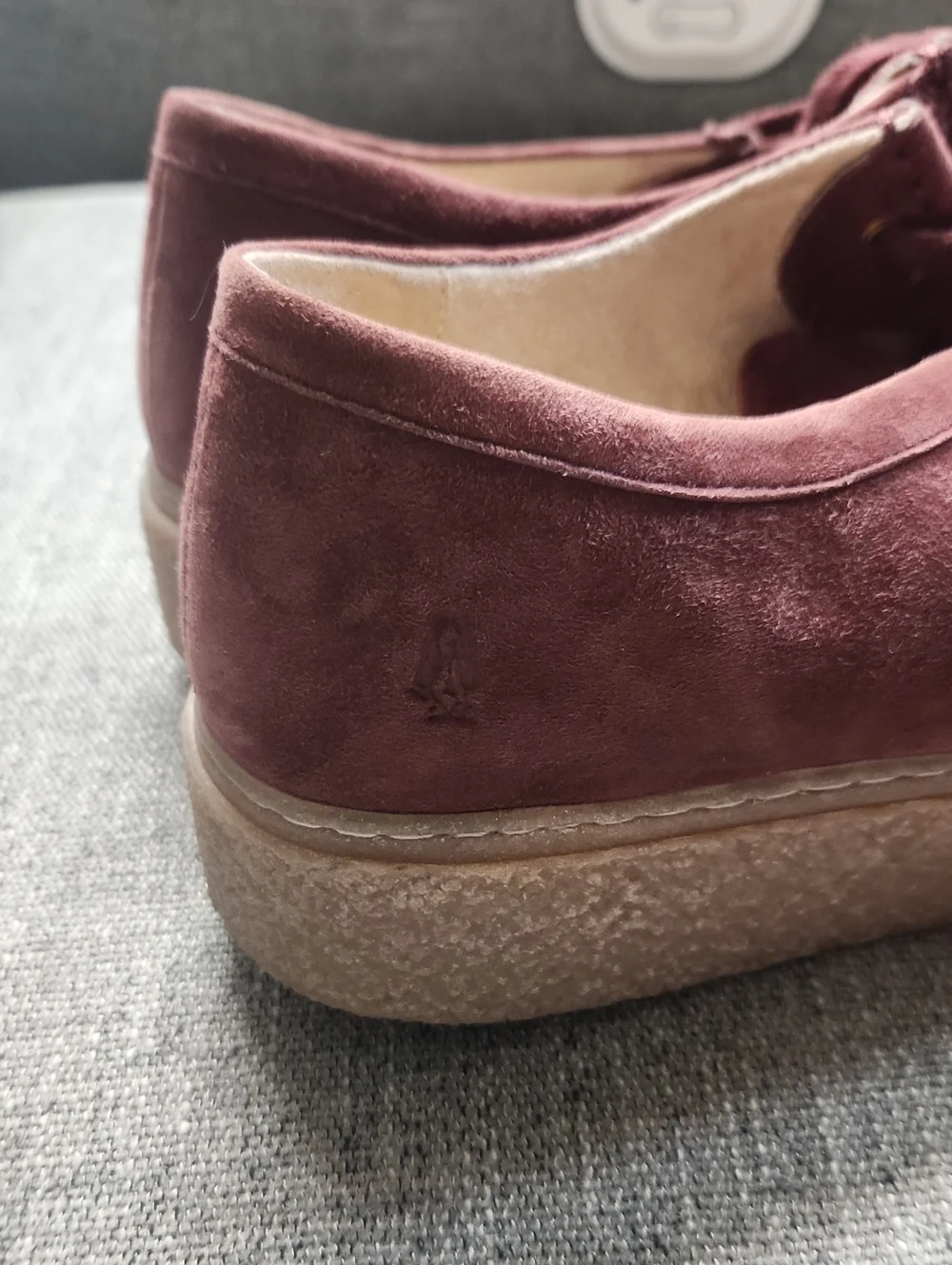 Hush Puppies Wine Suede Casual Lace-Up Platform Shoe Merlot Red 9.5